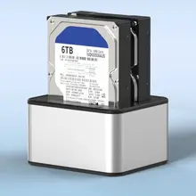 USB 3,0 на SATA внешний жесткий диск Док-станция для 2,5/3,5 Поддержка 2x6 ТБ E65A