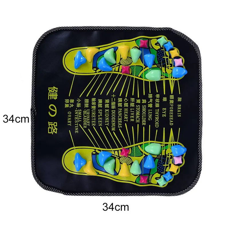 

Reflexology Walk Stone Foot Leg Pain Relieve Relief Walk Massager Mat Health Care Acupressure Mat Pad massageador