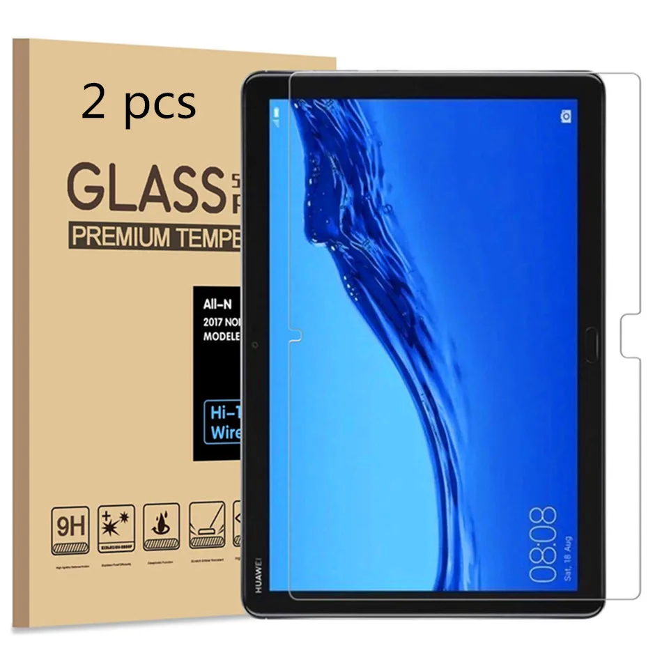 2 Pcs/Pack Screen Protector for Huawei MediaPad M5 lite 10 BAH2-L09/W09/W19 10.1&quot Tempered Glass C5 10.0 Capa | Компьютеры и офис