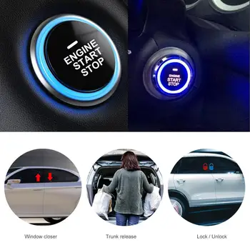 

Car 12V Start Stop Button Engine Push Start Button Alarm Lock Keyless System Door Push Button Tactile Buttons Anti-theft