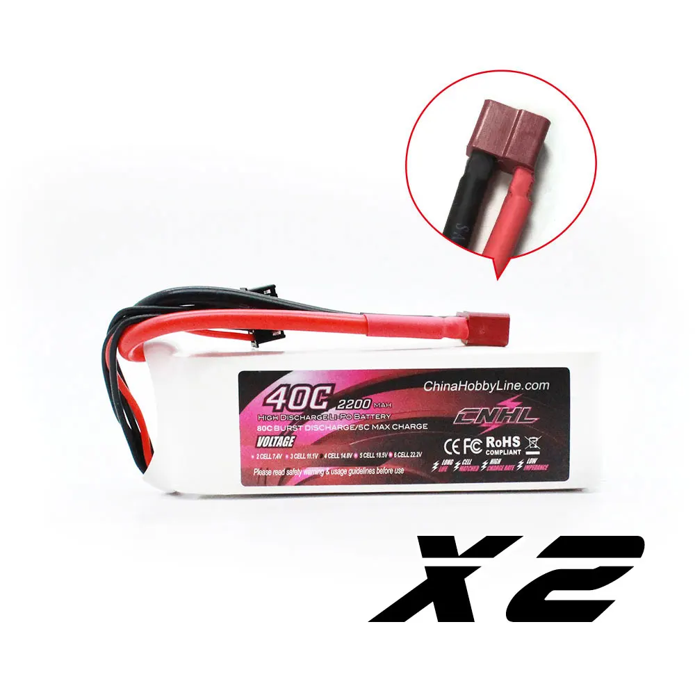 2 шт. CNHL 2200 мА/ч 14 8 V 4S 40C Lipo Батарея для самолета вертолета Jet Edf WithT штепсельной
