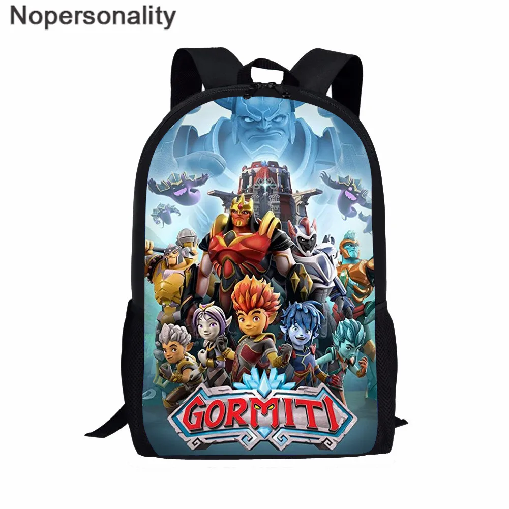 LH1182C Nopersonality крутой Рюкзак Мультфильм Аниме Gormiti печать книга сумка наборы для девочек мальчиков школьные сумки Mochila Средний студенческий рюкзак - Цвет: LH1182C