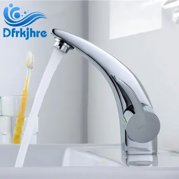 

Bathroom Basin Faucet Brass Chrome Deck Mounted Mixer Tap Brass Washbasin Faucet Single Handle Single Hole Elegant Crane Tap
