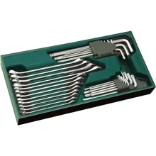 SATA 09906 для Инструм. Лоток(набор) Ключи Комбинир.+Шестигр. 30пр.(Metric) Комбинированный ключ и шестигранный ключ