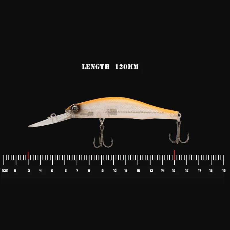 Новый Minnow 12 см 7g глубокое погружение для рыболовная приманка воблер высокого