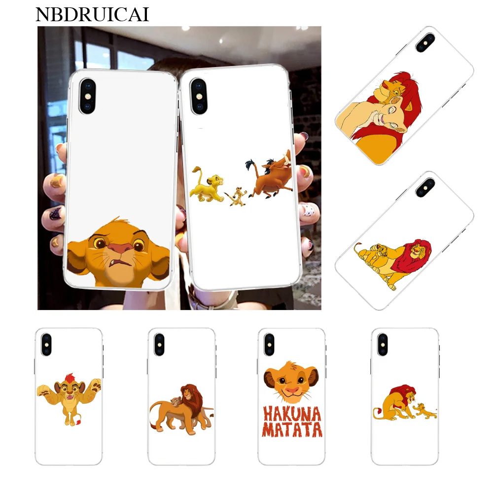 

NBDRUICAI Lion King Simba Cartoon fashion Novelty Fundas Phone Case for iPhone 11 pro XS MAX 8 7 6 6S Plus X 5S SE XR case