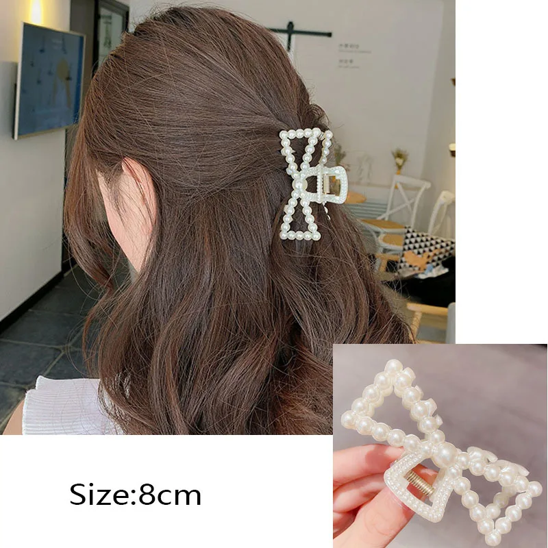 mini hair clips 2022 Korean Metal Geometric Hair Claw Barrettes Elegant Hair Clip Crab Hollow Out Hairpin Headwear Women Girl Hair Accessories hair clips for women Hair Accessories