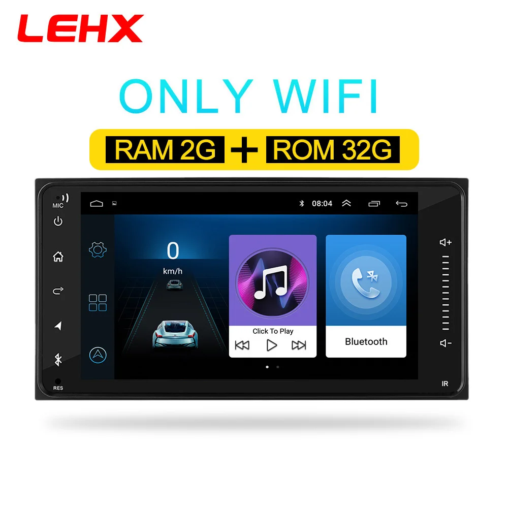 LECO932-1 Автомобильный Android 8,1 мультимедиа для toyota corolla 2 Din универсальный автомобильный Радио с навигацией Bluetooth Wifi автомобильный стерео gps плеер - Цвет: LECO932-1