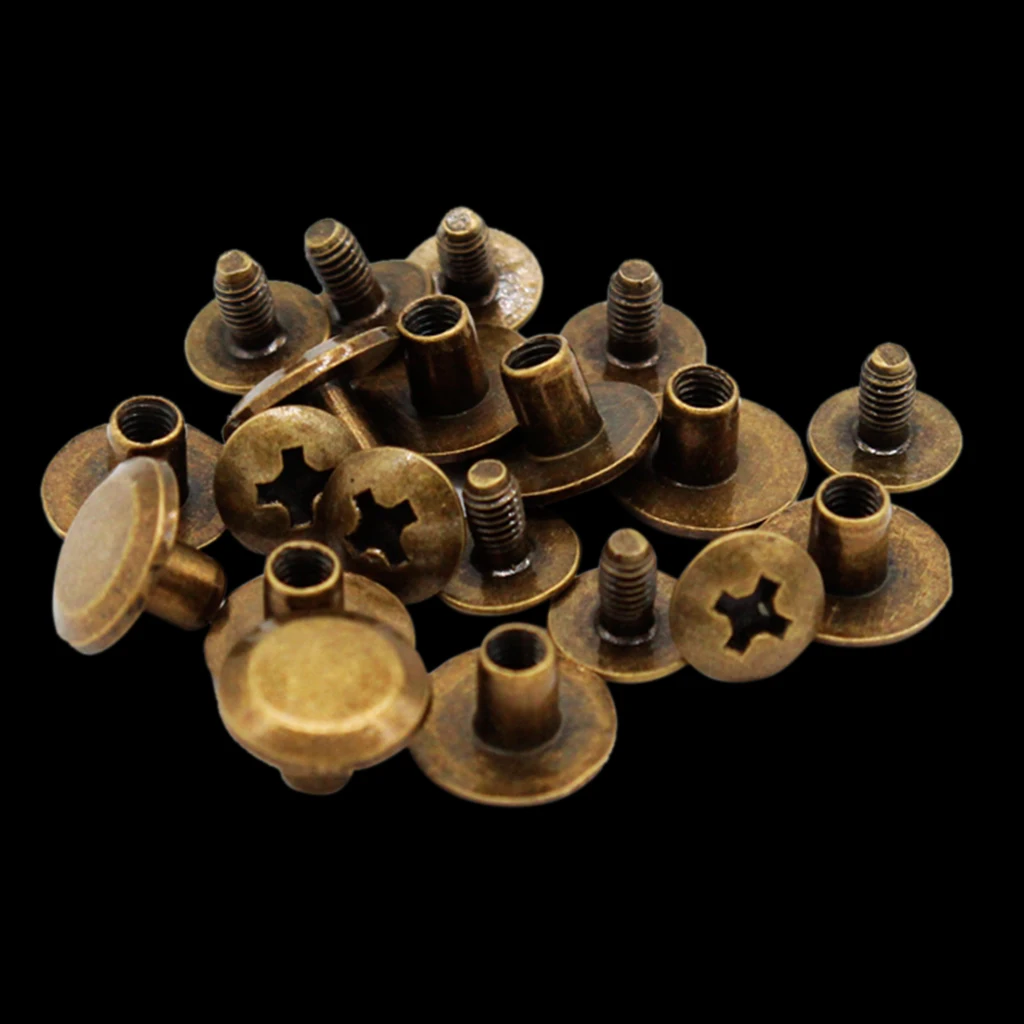 10pcs Leather Belt Craft Studs Screws Nail, 10X5mm Belt Bolts To Connect The Book, Paper, Belt