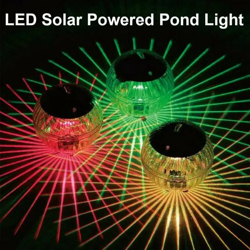 Lagoa de Pesca Led à Prova Flutuante Piscina Lâmpada Dwaterproof Água Rgb Cor Mudando Bola Solar Powered Subaquática Led Luz 1 à prova d'água rgb que muda de
