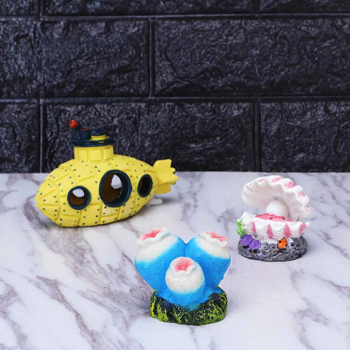 

Resin Aquarium Decoration Cannibal Flower Pearl Shell Submarine Aeration Pump Bubble Oxygen Stone Fish Tank Landscape Ornament