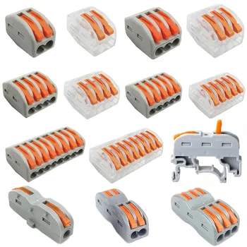 

10pcs fast wire Connectors,Universal Compact Wiring Connector,push-in Terminal Block PCT-212 213 214 215 218 SPL-1 2 3 KV-121