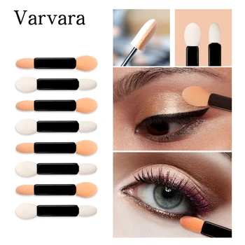 

Varvara Disposable Eyeshadow Brushes Sponge Nylon Dual Sided Make up Eye Shadow Brushes For Cosmetic Applicator Makeup Set