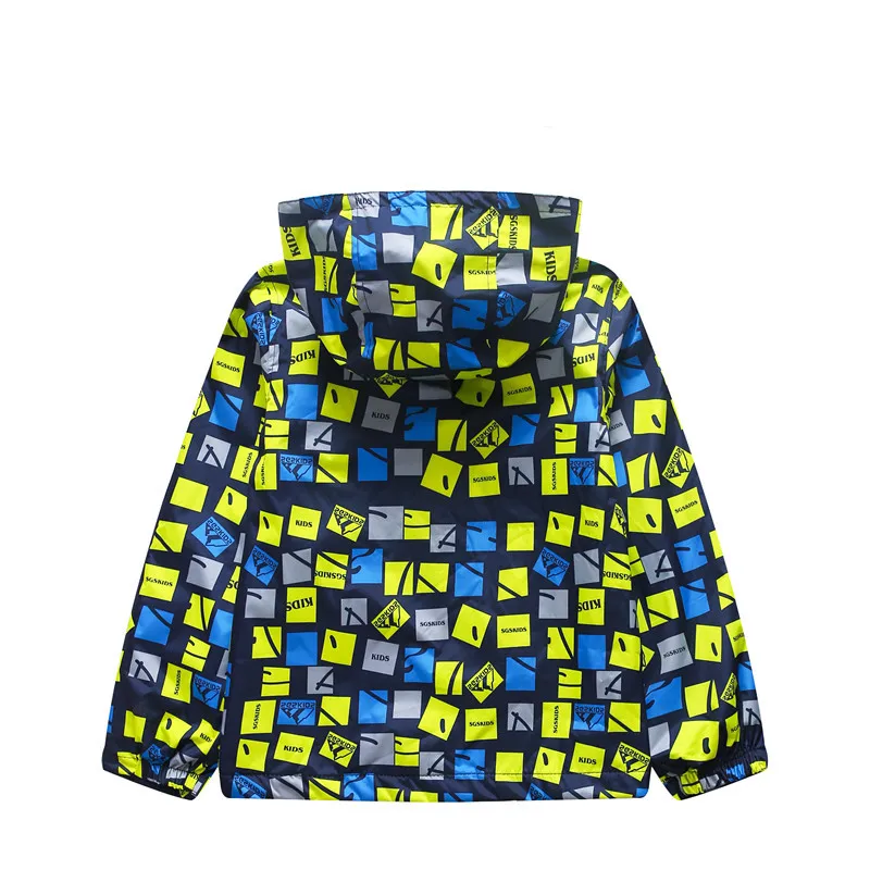New Boys' Autumn and Winter Plush Coat Hooded Windbreaker Children's Charge Coat Middle Children's Jacket 3-10Y