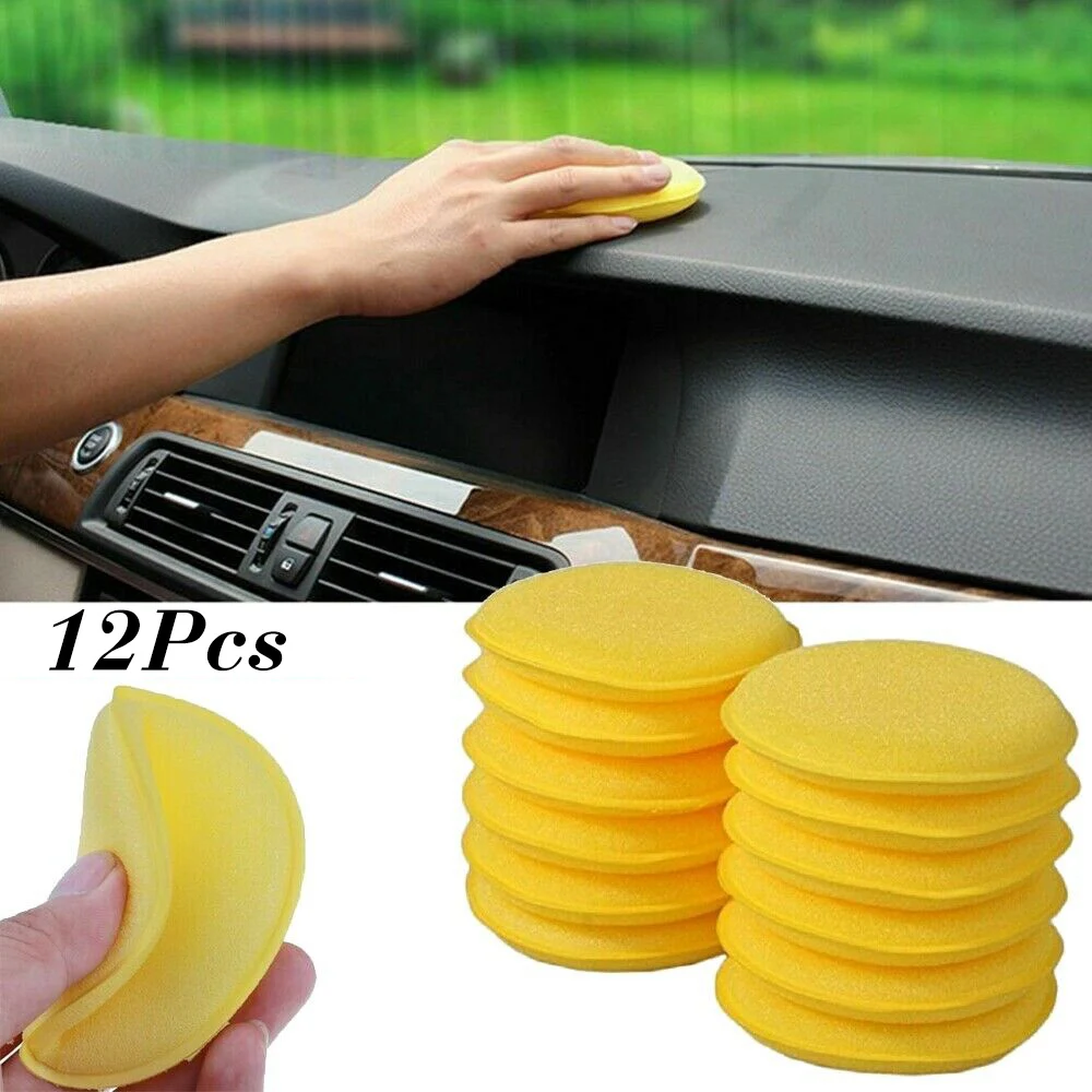 

Universl 12PCS New Car Waxing Polish Foam Sponge Wax Applicator Cleaning Detailing Pads Durable Polish Tire Dressing Accessories