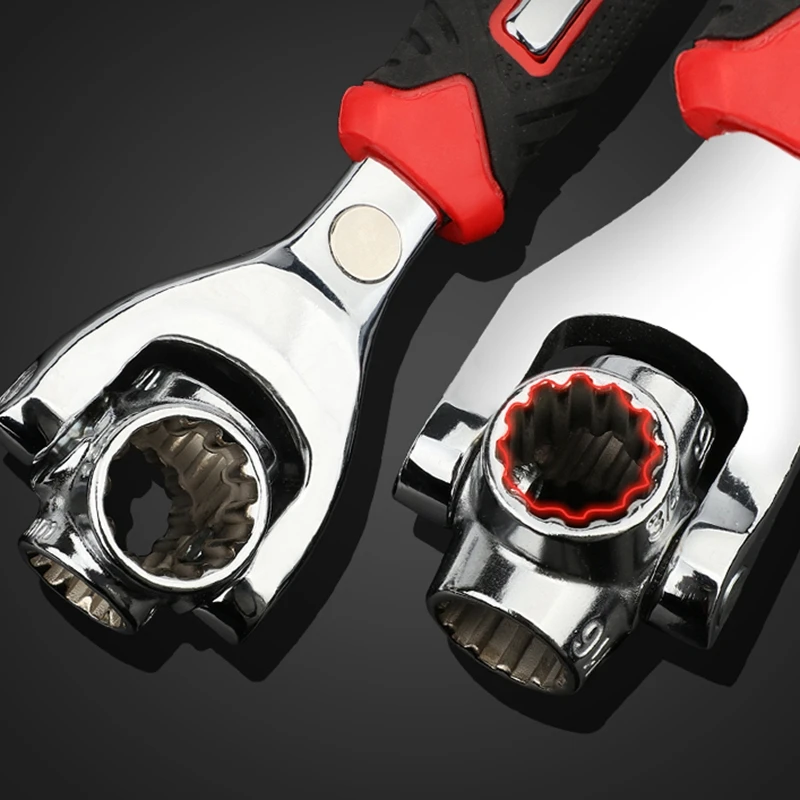 Magnetic Tiger Wrench Car Motorbike Repair Spanner 48-In-1 Multi-Functional Crv Socket Wrench Key