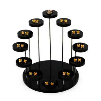 

Acrylic Ring Display Stand Earrings Show Support Jewelry Counter Showcase Props Holder Tray Jewerly Accessories