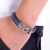 Fashion Deluxe Irregular Graphic Accessories Men's Leather Bracelet Stainless Steel Combination for Birthday Commemorative Gifts ► Photo 3/6