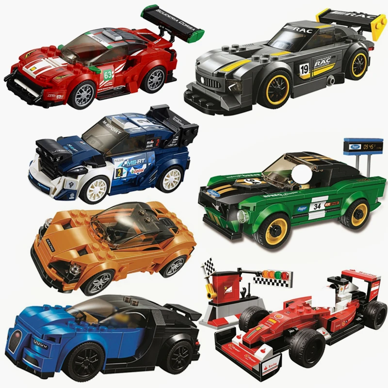 

Technic Speed champion Scramble Race GT Supercar GTR Car Beginner Building Blocks bricks Model Creator For Children Toys