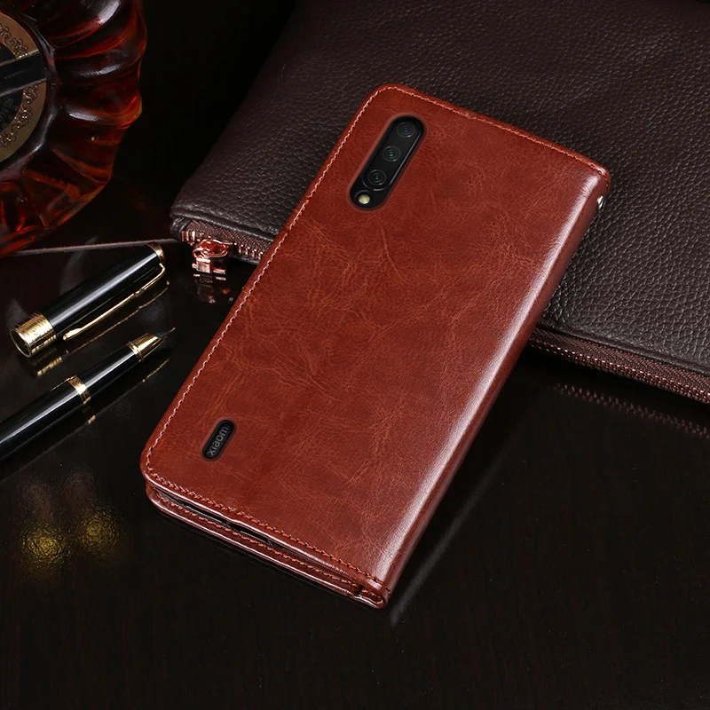 Luxury Cases For Xiaomi Mi 9 Lite Case Phone Cover Magnet Flip Stand Wallet Leather Mi9 M1904F3BG Bag Coque | Мобильные телефоны и