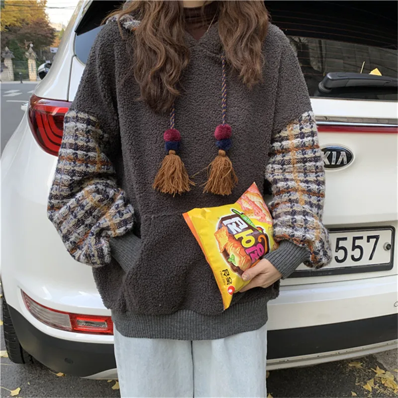 

Толстовка Женская Осень-зима 2019 новая свободная строчка стандартная Корейская рубашка