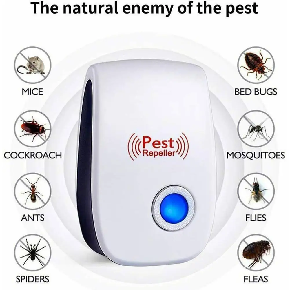 

Electronic Mosquito Repellent Indoor Cockroach Mosquito Rodent Ultrasonic Killer Contro Pest Repeller Insect B8H0