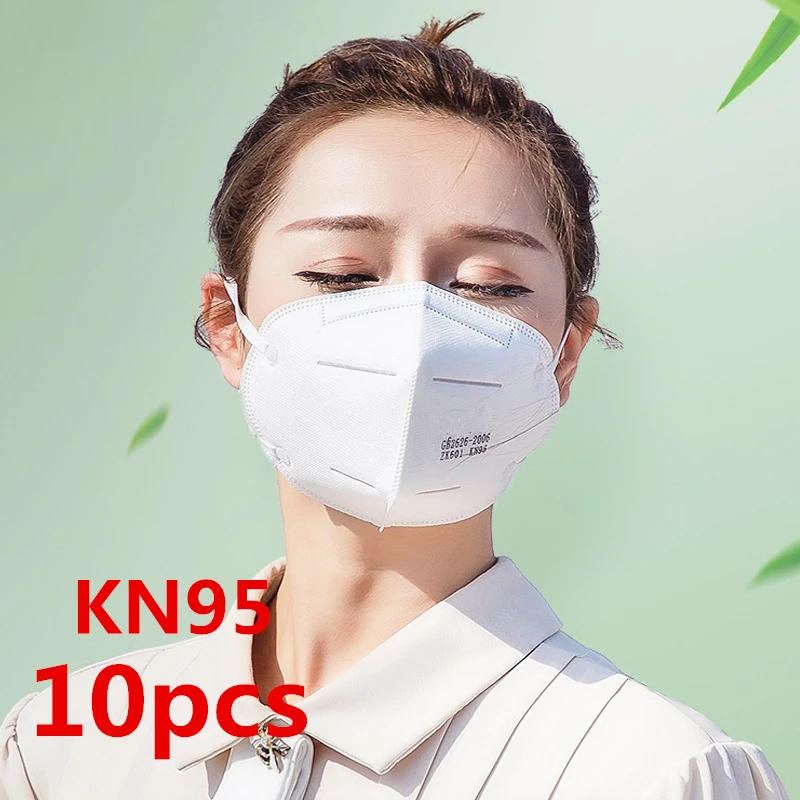 

Masks 10 pcs KN95 Dustproof Anti-fog And Breathable Face Masks 95% Filtration KN95 Masks Features as KF94 FFP2