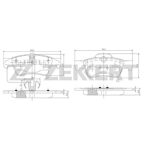 Колодки торм. диск. зад MB G-Class(463) 12- GL(164) 06- ML