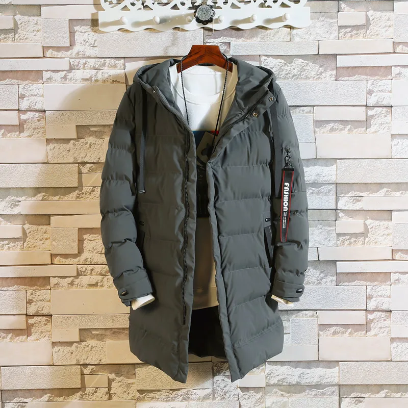 Popular 2019 Winter Men's Long Parkas Thick Hooded Collar Coats Men Overcoats Casual Army Jackets Male Hoodies Jacket Man Brand Clothing