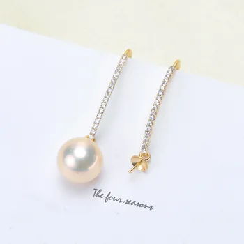 

Pearl Earrings fittings factory diy jewelry making Earrings Base Settings Gold Filling Classic Earrings Findings for Women charm