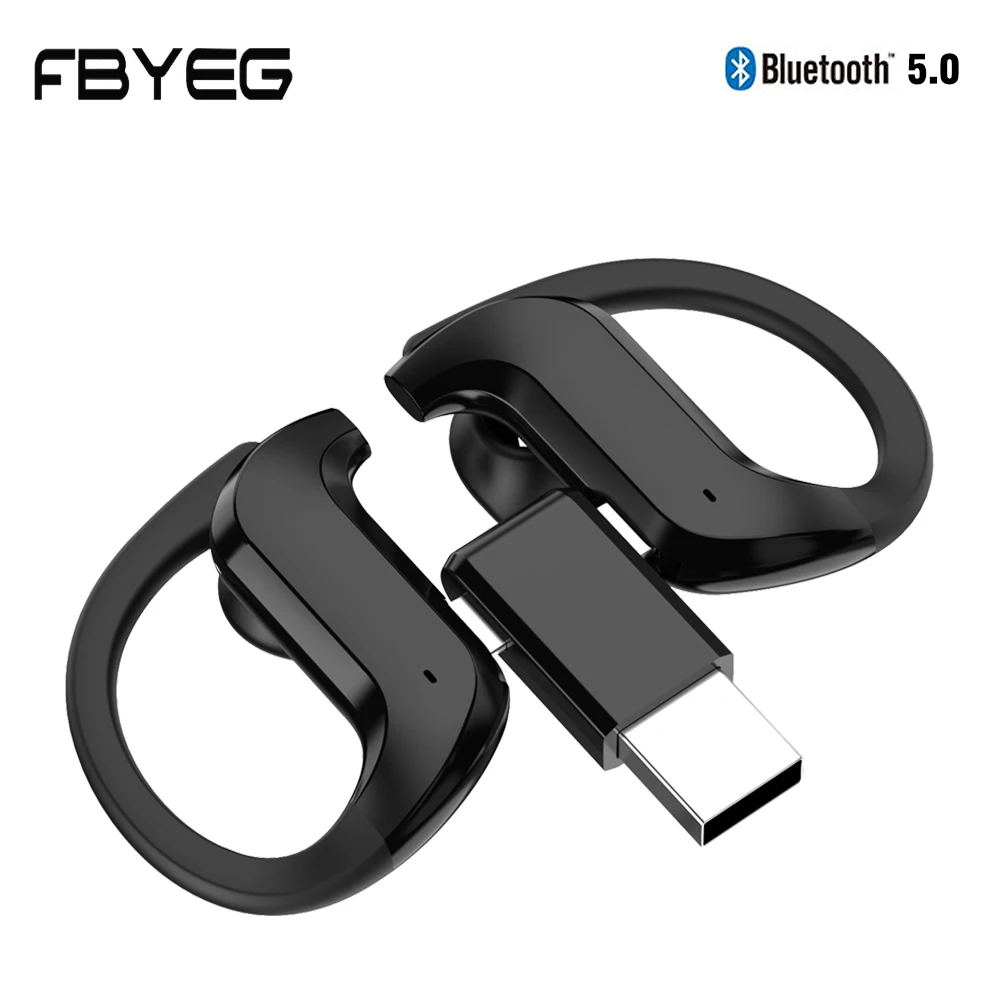 FBYEG новые TWS Bluetooth наушники V5.0 сенсорная гарнитура крючок стерео беспроводные