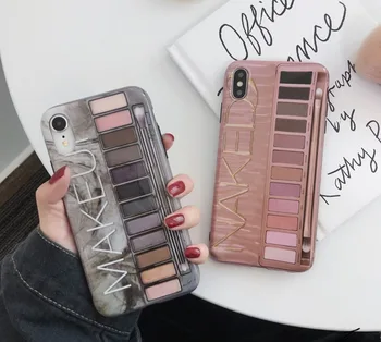 

100Pcs Luxury Eye Shadow Box Case For iPhone 11 Pro Max Cosmetic Makeup Soft Case For iPhone 11 Xs Max XR 6 6S 7 8 Plus SE 2020