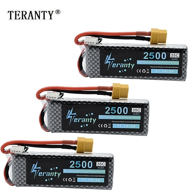 Макс 60C Teranty мощность 11 1 В 2500 мАч Lipo батарея для RC роботов автомобилей лодки дроны