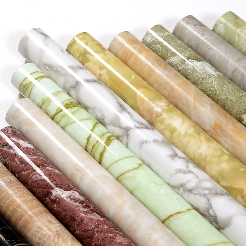 

3D Thick waterproof pvc imitation marble pattern stickers wallpaper self-adhesive wallpaper renovation of furniture