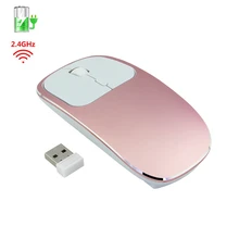 Беспроводная розовая компьютерная мышь перезаряжаемый Алюминиевый металлический бесшумный Usb Оптический Arc Mause эргономичный тонкий компьютер мыши для ноутбука Macbook