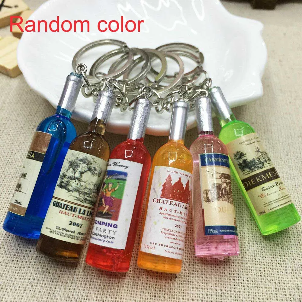 Random Bottle Смола пивные чашки для ключей Автомобильный брелок для мужчин и женщин кулон ювелирные изделия Моделирование Украшение еда автомобильные аксессуары - Цвет: Random Bottle