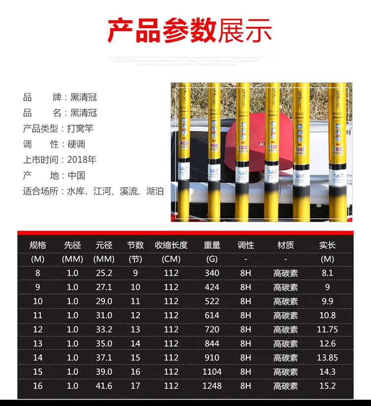 Тайвань полюс 28-тон ультра-светильник Супер жесткий углеродного длинный Удочка 8/9/10/11/12/13/14/15/16 м телескопическая удочка