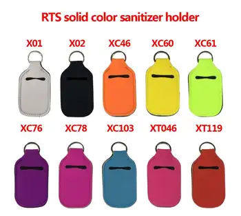 

10pcs 30ml/1oz Refillable Empty Travel Bottle with Neoprene Keychain Holders Bottles Flip Cap for Soap Lotion Liquids