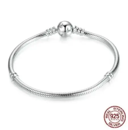 Подлинный 925 пробы серебряный браслет с изображением мышки из мультфильма Moments, браслет с кристаллами, женский браслет с бусинами, очаровательное модное ювелирное изделие