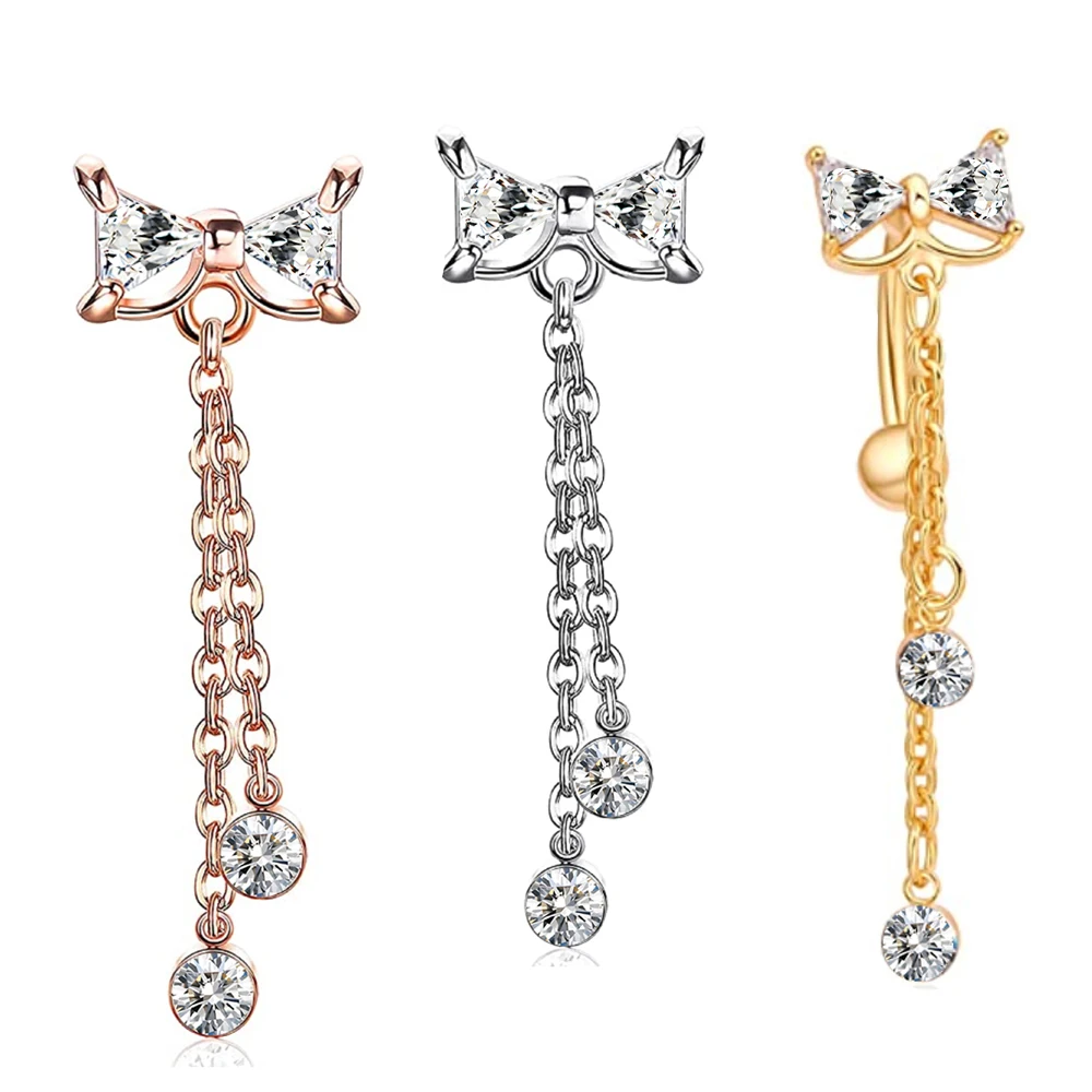 Junlowpy Stainless Steel Butterfly Belly Button Ring Bulk Belly