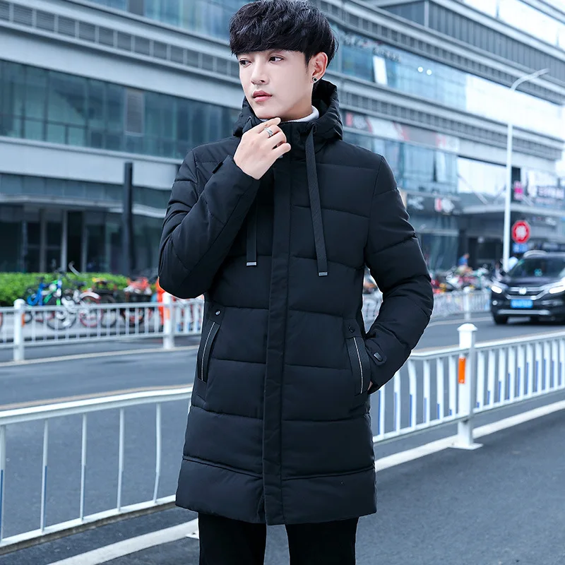 Hot Selling Cotton-padded Clothes Men's down Jacket Cotton-padded Clothes Mid-length New Style Spring Summer Thick Coat Kor