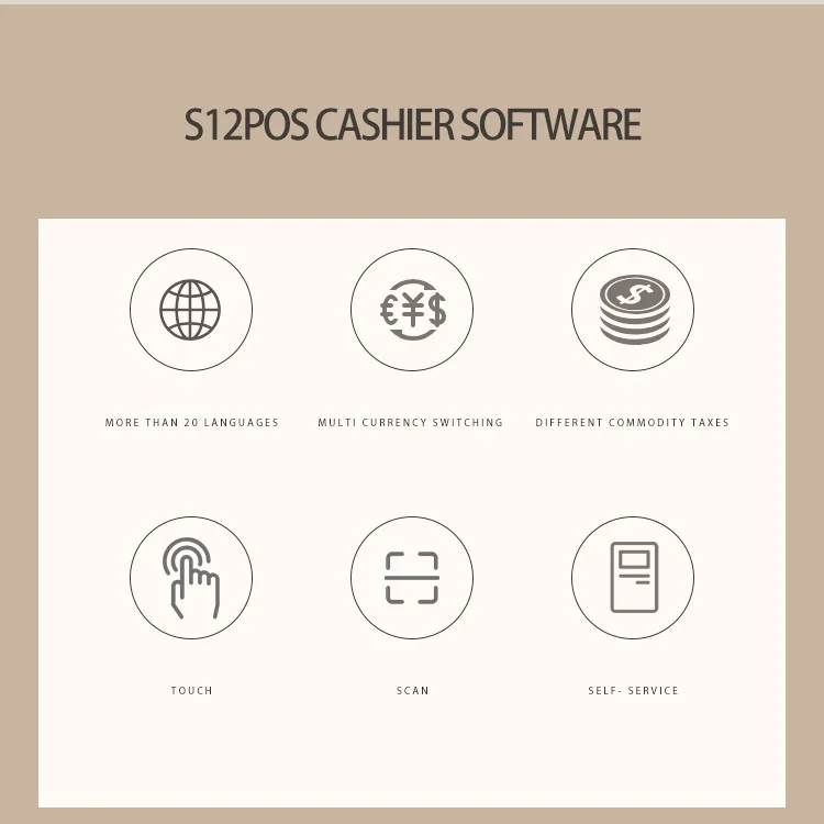 JWS001 POS Software For Restaurant Retail Cloth Shop Arabia English Chinese Spanish French Russian Portuguese Korean Janpanese