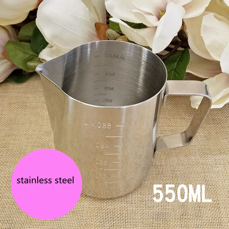 550ML Wax cup DIY инструмент для изготовления свечей Ручной инструмент из нержавеющей стали чашка воска горшок шоколадные конфеты расплава, содержащий отметку большой 900 мл внутренняя шкала - Цвет: 550ML Wax cup