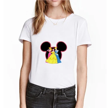 

Harajuku T-Shirt New Ulzzang XS-4XL Loose Casual Short Sleeve Cute Princess Cotton Female Cartoon Print Summer Tops Tees