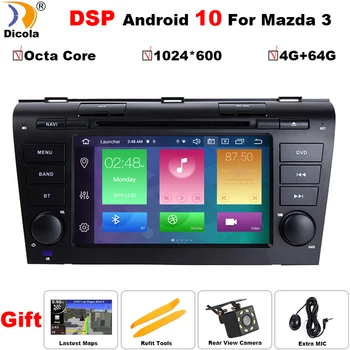 

4G+64G PX5 DSP 2 Din Android 10 Car multimedia dvd player GPS For Mazda 3 mazda3 2004 2005 2006 2007 2008 2009 car radio stereo