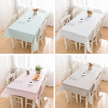 

Plastic Tablecloth Print Color Pink Wedding Birthday Party Table Cover Rectangle Desk Cloth Wipe Covers Waterproof Table Cloth