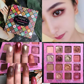 

16 Colors Glitter Eyeshadow Makeup Pallete Matte Eye shadow Palette Shimmer and Shine Diamond Eyeshadow Powder Pigment Cosmetics