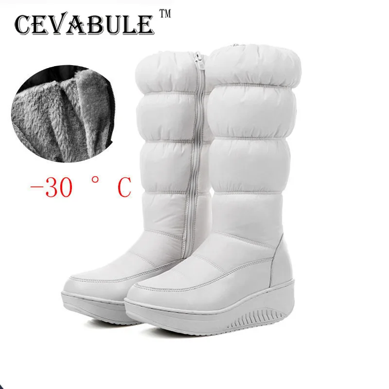 CEVABULE/зимние ботинки на пуху большие размеры 35 44 модные зимние обувь платформе