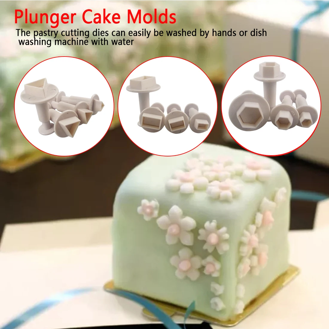

Plunger Cake Molds Cake Decorating Tools Baking Cookie Cutter Fondant Molds Biscuit Maker Pastry Tools