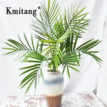 

75cm 9 Fork Tropical Plants Large Artificial Tree Fake Palm Tree Branches Plastic Palm Leafs False Monstera For Home Party Decor